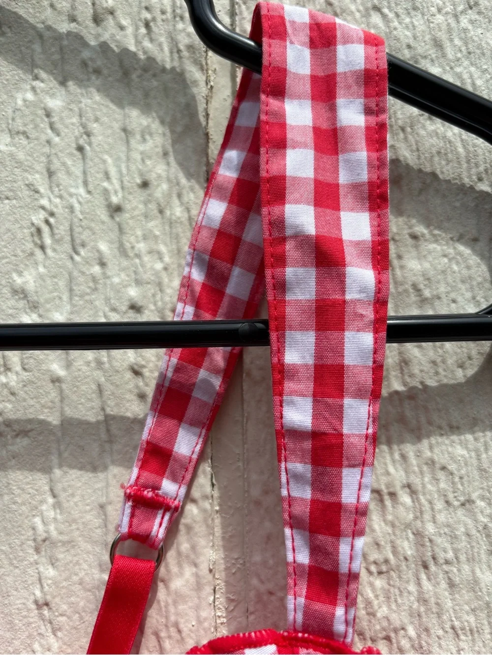 Colsie Gingham Woven Corset Bra in Cosmic Red. Size S NWT - Picture 6 of 9
